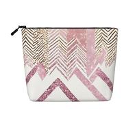 EZDLOWVBA Glittery Pretty Pattern Print Glittery Pretty Pattern Print Fake Hemp Makeup Bag – Travel, and Daily Storage Essential – Reusable Cosmetic Bag, Zipper Pouch, Make-Up Tool