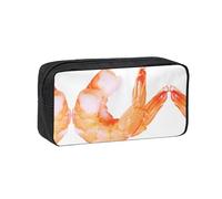 EZDLOWVBA Glutton Shrimps Print Portable Student Kids Pencil Case Pen Bag Durable Stationery Pouch,Capacity Bag Pouch Holder
