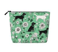 EZDLOWVBA Goat Frolic Print Goat Frolic Print Fake Hemp Makeup Bag â€“ Travel, and Daily Storage Essential â€“ Reusable Cosmetic Bag, Zipper Pouch, Make-Up Tool