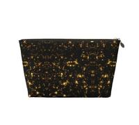 EZDLOWVBA Gold Black Print Makeup Bag Cosmetic Bag for Purse Travel Make Up Organizer for Handbag,Waterproof Beauty Pouch for Women and Girls
