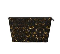 EZDLOWVBA Gold Black Print Makeup Bag Cosmetic Bag for Purse Travel Make Up Organizer for Handbag,Waterproof Beauty Pouch for Women and Girls