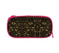 EZDLOWVBA Gold Black Print Pencil Cases Boys Girls Lovely Pencilcase with Zip Organizer for Students Pencil Case for Daughter Son Desk Pencil Pouch