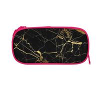 EZDLOWVBA Gold Black Wallpaper Print Pencil Cases Boys Girls Lovely Pencilcase with Zip Organizer for Students Pencil Case for Daughter Son Desk Pencil Pouch