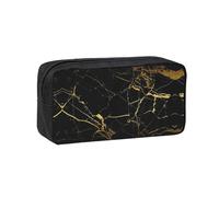 EZDLOWVBA Gold Black Wallpaper Print Portable Student Kids Pencil Case Pen Bag Durable Stationery Pouch,Capacity Bag Pouch Holder
