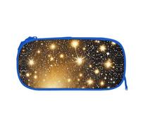 EZDLOWVBA Gold Bling Print Pencil Cases Boys Girls Lovely Pencilcase with Zip Organizer for Students Pencil Case for Daughter Son Desk Pencil Pouch