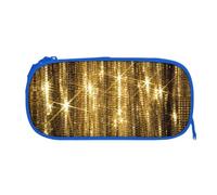 EZDLOWVBA Gold Sequin Sparkle Print Pencil Cases Boys Girls Lovely Pencilcase with Zip Organizer for Students Pencil Case for Daughter Son Desk Pencil Pouch