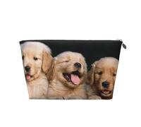 EZDLOWVBA Golden Retriever Dogs Puppies Pets Print Makeup Bag Cosmetic Bag for Purse Travel Make Up Organizer for Handbag,Waterproof Beauty Pouch for Women and Girls