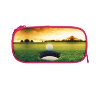 EZDLOWVBA Golf Course Print Pencil Cases Boys Girls Lovely Pencilcase with Zip Organizer for Students Pencil Case for Daughter Son Desk Pencil Pouch