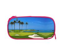 EZDLOWVBA Golf Course Print Pencil Cases Boys Girls Lovely Pencilcase with Zip Organizer for Students Pencil Case for Daughter Son Desk Pencil Pouch