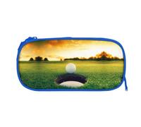EZDLOWVBA Golf Course Print Pencil Cases Boys Girls Lovely Pencilcase with Zip Organizer for Students Pencil Case for Daughter Son Desk Pencil Pouch