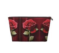 EZDLOWVBA Gothic Rose Print Makeup Bag Cosmetic Bag for Purse Travel Make Up Organizer for Handbag,Waterproof Beauty Pouch for Women and Girls