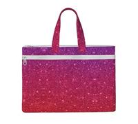 EZDLOWVBA Gradient Sequin Sparkle Print Canvas Tote File Bag Suitable For Studying, Traveling, Traveling, Commuting, Etc.