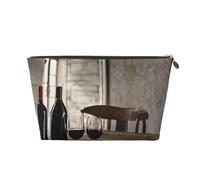 EZDLOWVBA Grape Wine Print Makeup Bag Cosmetic Bag for Purse Travel Make Up Organizer for Handbag,Waterproof Beauty Pouch for Women and Girls