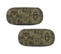 EZDLOWVBA Green Camo Print Pencil Cases Boys Girls Lovely Pencilcase with Zip Organizer for Students Pencil Case for Daughter Son Desk Pencil Pouch