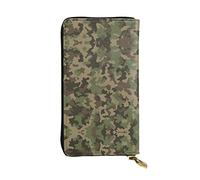 EZDLOWVBA Green Camo Print Women Wallets,Large Capacity Clutch Purse for Women Ladie Men Wallet Clearance Credit Card Holder Pu Handbag