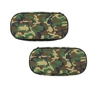 EZDLOWVBA Green Military Camo Print Pencil Cases Boys Girls Lovely Pencilcase with Zip Organizer for Students Pencil Case for Daughter Son Desk Pencil Pouch