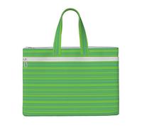 EZDLOWVBA Green Striped Print Canvas Tote File Bag Suitable For Studying, Traveling, Traveling, Commuting, Etc.