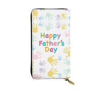 EZDLOWVBA Hand and Happy Fathers Day Print Women Wallets,Large Capacity Clutch Purse for Women Ladie Men Wallet Clearance Credit Card Holder Pu Handbag