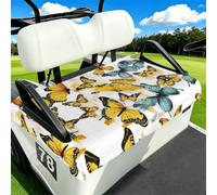 EZDLOWVBA Hand Drawn Color Butterfly Print Golf Cart Seat Covers Club Car Seat Blanket Protector Golf Cart Accessory Decoration Fits Most Club Cars Golf Carts