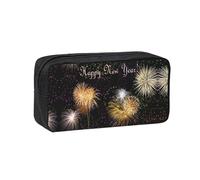 EZDLOWVBA Happy New Year Print Portable Student Kids Pencil Case Pen Bag Durable Stationery Pouch,Capacity Bag Pouch Holder