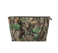 EZDLOWVBA Hardwoods Green Camo Print Makeup Bag Cosmetic Bag for Purse Travel Make Up Organizer for Handbag,Waterproof Beauty Pouch for Women and Girls