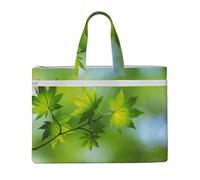 EZDLOWVBA Hd Green Nature Print Canvas Tote File Bag Suitable For Studying, Traveling, Traveling, Commuting, Etc.