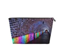 EZDLOWVBA Holographic Dreams Print Makeup Bag Cosmetic Bag for Purse Travel Make Up Organizer for Handbag,Waterproof Beauty Pouch for Women and Girls