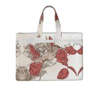 EZDLOWVBA Hummingbirds Print Canvas Tote File Bag Suitable For Studying, Traveling, Traveling, Commuting, Etc.