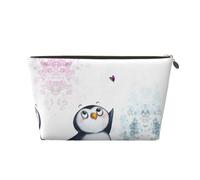 EZDLOWVBA I Love Penguins Print Makeup Bag Cosmetic Bag for Purse Travel Make Up Organizer for Handbag,Waterproof Beauty Pouch for Women and Girls