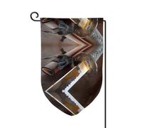 EZDLOWVBA Japan Samurai Sword Print Double Sided Premium Garden Flag,Garden Flags For Home Decor - Weather Resistant & Double Stitched Yard Flags - 18 X 12.5 Inch
