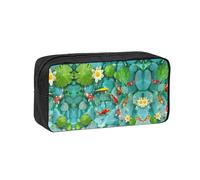 EZDLOWVBA Japanese Pretty Red Carp Fish Print Portable Student Kids Pencil Case Pen Bag Durable Stationery Pouch,Capacity Bag Pouch Holder