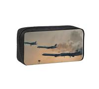EZDLOWVBA Jet Fighter Print Portable Student Kids Pencil Case Pen Bag Durable Stationery Pouch,Capacity Bag Pouch Holder