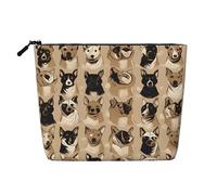 EZDLOWVBA Labrador Retriever Dogs Print Labrador Retriever Dogs Print Fake Hemp Makeup Bag â€“ Travel, and Daily Storage Essential â€“ Reusable Cosmetic Bag, Zipper Pouch, Make-Up Tool