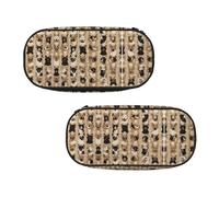 EZDLOWVBA Labrador Retriever Dogs Print Pencil Cases Boys Girls Lovely Pencilcase with Zip Organizer for Students Pencil Case for Daughter Son Desk Pencil Pouch