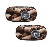 EZDLOWVBA Law of The Compass Navigation Print Pencil Cases Boys Girls Lovely Pencilcase with Zip Organizer for Students Pencil Case for Daughter Son Desk Pencil Pouch