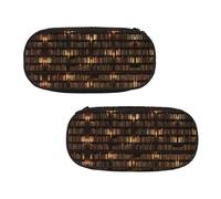 EZDLOWVBA Library Bookshelf Book Print Pencil Cases Boys Girls Lovely Pencilcase with Zip Organizer for Students Pencil Case for Daughter Son Desk Pencil Pouch