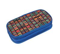 EZDLOWVBA Library Bookshelf Print Pencil Cases Boys Girls Lovely Pencilcase with Zip Organizer for Students Pencil Case for Daughter Son Desk Pencil Pouch
