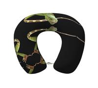 EZDLOWVBA Lizard Hd Print Memory Foam Travel Pillow Soft For Flights, Road Trips, Long Distance, Sleeping Neck Support