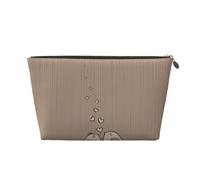 EZDLOWVBA Love Birdie Stripe Print Makeup Bag Cosmetic Bag for Purse Travel Make Up Organizer for Handbag,Waterproof Beauty Pouch for Women and Girls