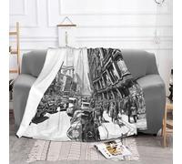 EZDLOWVBA Love From New York Print Fleece Throw Blanket For Couch Sofa Bed, Cozy Fuzzy Soft Lightweight Warm Blankets For All Seasons