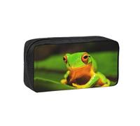 EZDLOWVBA Lovely Tree Frogs Print Portable Student Kids Pencil Case Pen Bag Durable Stationery Pouch,Capacity Bag Pouch Holder