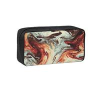 EZDLOWVBA Marble Mixed Brown Print Pencil Case for Boys Girls Secondary School Pen Holder for Kids Girls Pen Pouch Pencil Bag Office College Stationery