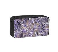 EZDLOWVBA Marble Purple Print Portable Student Kids Pencil Case Pen Bag Durable Stationery Pouch,Capacity Bag Pouch Holder