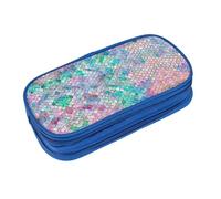 EZDLOWVBA Mermaid Fish Scale Print Print Pencil Cases Boys Girls Lovely Pencilcase with Zip Organizer for Students Pencil Case for Daughter Son Desk Pencil Pouch
