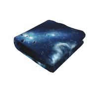 EZDLOWVBA Moon Stars And Planets Print Fleece Throw Blanket For Couch Sofa Bed, Cozy Fuzzy Soft Lightweight Warm Blankets For All Seasons