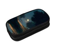EZDLOWVBA Moonlight Print Pencil Cases Boys Girls Lovely Pencilcase with Zip Organizer for Students Pencil Case for Daughter Son Desk Pencil Pouch
