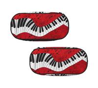 EZDLOWVBA Music Note Piano Print Pencil Cases Boys Girls Lovely Pencilcase with Zip Organizer for Students Pencil Case for Daughter Son Desk Pencil Pouch