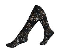 EZDLOWVBA Music Notes Print Compression Socks For Woman & Man Unisex 20-30mmhg Knee High Calves For Flying Running Sport