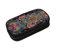 EZDLOWVBA Native Patterns Print Pencil Cases Boys Girls Lovely Pencilcase with Zip Organizer for Students Pencil Case for Daughter Son Desk Pencil Pouch