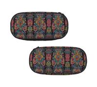 EZDLOWVBA Native Patterns Print Pencil Cases Boys Girls Lovely Pencilcase with Zip Organizer for Students Pencil Case for Daughter Son Desk Pencil Pouch